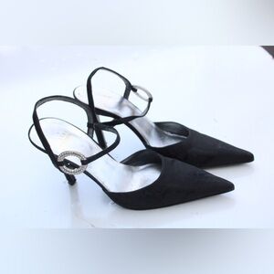 Stuart Weitzman sling back rhinestone pumps